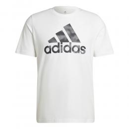 adidas Camo T-Shirt Herren - Weiß, Größe XL