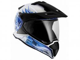 BMW GS Motocross Helm (one world) Farbe: Weiß|Blau Größe: 54/55