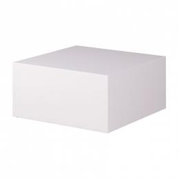 FineBuy Couchtisch MONOBLOC 60 x 60 x 30 cm Hochglanz MDF Weiß lackiert, Design Wohnzimmertisch Cube quadratisch, Lounge Beistelltisch Würfel Form