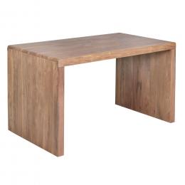 FineBuy Schreibtisch Massiv-Holz Akazie 160 cm Computertisch Echtholz Design Ablage Büro-Tisch Landhaus-Stil