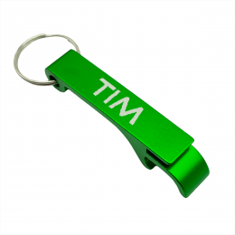 Flaschenöffner Schlüsselanhänger mit Name Wunschname personalisiert individuell farbig Gravur Grün