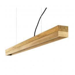 GANTlights C10 Oak Wood & Oak Pendelleuchte - Eichenvollholz / kaltweiß - 122x8x8 cm
