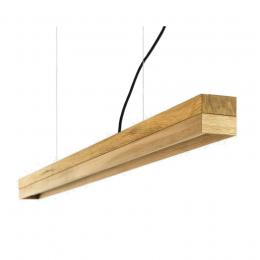 GANTlights C10 Oak Wood & Oak Pendelleuchte - Eichenvollholz / warmweiß - 122x8x8 cm