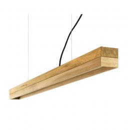 GANTlights C10 Oak Wood & Oak Pendelleuchte mit Dimmer - Eichenvollholz / kaltweiß - 122x8x8 cm