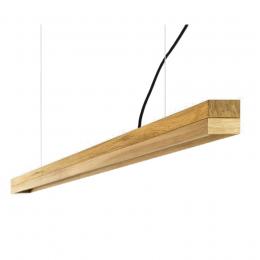 GANTlights C3oOak Wood & Oak Pendelleuchte mit Dimmer - Eichenvollholz / warmweiß - 182x8x8 cm