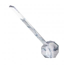 Gingko Octagon One Schreibtischlampe - White Marble - Länge 38 cm - Korpus: 8,5 x 8,5 cm