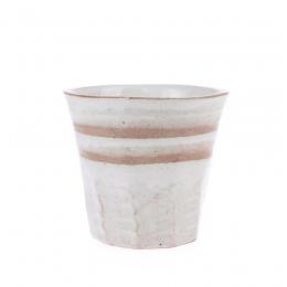 HK living Bold & Basic Japanese Ceramic Trinkbecher - terracotta/white - Ø 9,1 cm