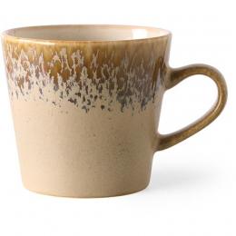 HK living Ceramic 70's Cappuccino-Tasse - bark - 300 ml - Ø 8,5 cm - 12x9,5x8,5 cm