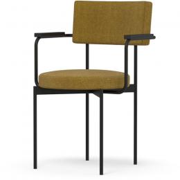 HK living Dining Chair Stuhl mit Armlehnen - goldhawk - 56x54x81 cm