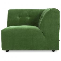 HK living Vint Modul-Sofa rechtes Element - royal velvet green - 97x94x74 cm