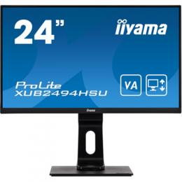 Iiyama ProLite XUB2494HSU-B1 - 60,5 cm (24 Zoll), Full-HD VA-Panel, Höhenverstellung, Pivot, Lautsprecher, DisplayPort, HDMI, VGA