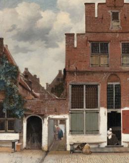 KEK Amsterdam Het Straatje Tapeten-Panel - braun - 142,5 x 180 cm