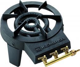 Kemper Gusseisen Ringbrenner + 3 Hähne individuell regelbar von 1 kW - 9,3 kW Gasherd