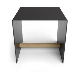 Lind DNA Hippo TABLE & MORE Tisch - black-anthracite/nature - 40x40x40 cm