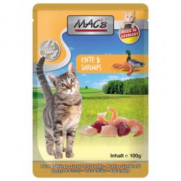 MACs | Ente & Shrimps | Cat Pouch Pack | 12 x 100 g