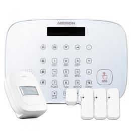 MEDION P85773 Smart Home Security-Set B-Ware [Alarm Zentrale, 3x Tür-/Fensterkontakt, Bewegungsmelder]