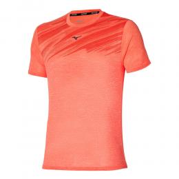 Mizuno Core Graphic Laufshirt Herren - Orange, Größe L