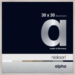 Nielsen Alpha Aluminium-Bilderrahmen - Eiche weiß - Rahmen: 30,9 x 30,9 cm - für Bilder bis 30 x 30 cm