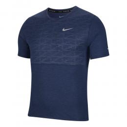 Nike Dri-Fit Miler DVN Burn Out T-Shirt Herren - Blau, Silber, Größe XXL