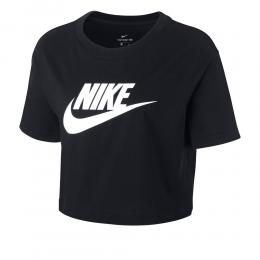 Nike Sportswear Essential Crop T-Shirt Damen - Schwarz, Weiß, Größe M
