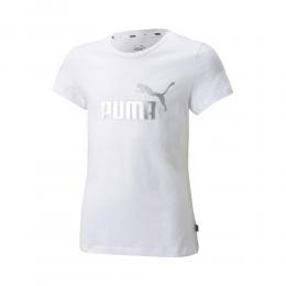 Puma Essential + Logo T-Shirt Kinder - Weiß, Größe XXL