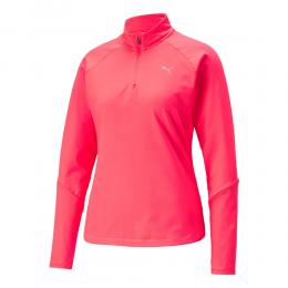 Puma Knit Half-Zip Longsleeve Damen - Pink, Größe XL
