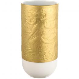 Rosenthal Zauberflöte Sarastro Vase - weiß/gold - H 20 cm
