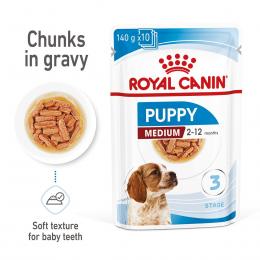 ROYAL CANIN MEDIUM PUPPY Welpenfutter nass für mittelgroße Hunde 10x140g