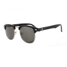 Sonnenlesebrille im 60er Stil schwarz silber