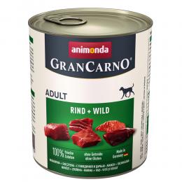 Sparpaket Animonda GranCarno Original 12 x 800 g - Rind & Wild
