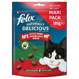 1 + 1 gratis! 2 x Felix Katzensnacks  - Naturally Delicious: Rind mit Goji-Beeren (2 x 180 g)