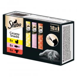 2 + 1 gratis! 3 x Sheba Creamy Snacks - Multipack (54 x 12g)