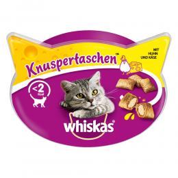 2 + 1 gratis! 3 x Whiskas Katzensnacks - Knuspertaschen: Huhn & Käse (24 x 60 g)