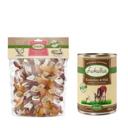 20 x 10 cm Lukullus Kauspirale + 6 x 400 g Naturkost MP Adult GRATIS! Kauspirale Mix + MP Kaninchen & Wild GRATIS!