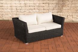 2er Sofa Mandal Cremeweiss schwarz