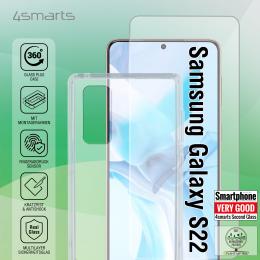 360° Starter Set mit X-Pro Clear Glas mit UltraSonix, Montagerahmen und Clear Hülle für Samsung Galaxy S22