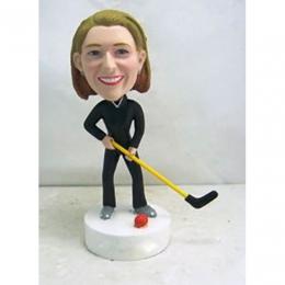 3D-Comicfigur vom Foto - Eishockey-Spielerin (QF-4216)