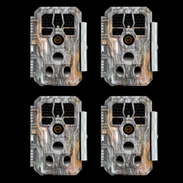 4-tlg. Wildkamera 64MP 1296p mit Audio und Bewegungsmelder Nachtsicht Max. Entfernung bis 100 F&uuml;&szlig;e, 0,1s Trigger Geschwindigkeit , IP66| A280