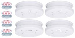 4x Grundig Optischer Rauchmelder 10 Jahre Lebensdauer - 85 dB MIT 4x Magnethalterung