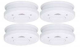 4x Grundig Optischer Rauchmelder 10 Jahre Lebensdauer - 85 dB - Weiß