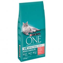 750 g gratis! 9,75 kg PURINA ONE Adult - Lachs & Vollkorngetreide