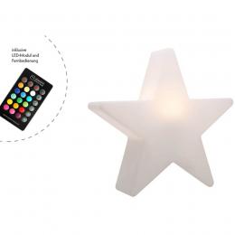 8 seasons Shining Star LED Leuchte RGB Indoor & Outdoor - weiß - Höhe 37 cm - Breite 40 cm - Tiefe 10 cm