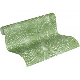 A.S. Création Sumatra Vliestapete - grün (Code: 373715) - Breite 0,53 m - Rollenlänge 10,05 m