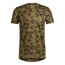 adidas Camo T-Shirt Herren - Oliv, Mehrfarbig, Größe M