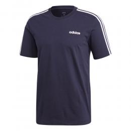 adidas Essentials 3-Stripes T-Shirt Herren - Dunkelblau, Weiß, Größe S