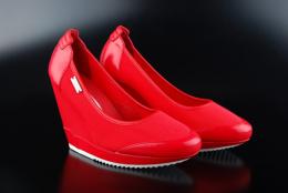 Adidas slvr French Olympics Ballerina Pumps Red