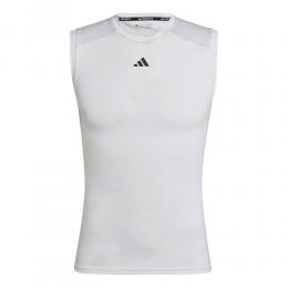 adidas Tech-Fit Tank-Top Herren - Wei&szlig;, Gr&ouml;&szlig;e M