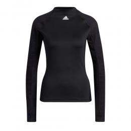 adidas Techfit Warm Longsleeve Damen - Schwarz, Größe XXL