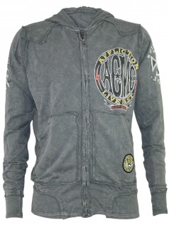 Affliction Jacke Herren Speed Of Death Grau