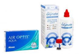 Air Optix Aqua (6 Linsen) + Oxynate Peroxide 380 ml mit Behälter